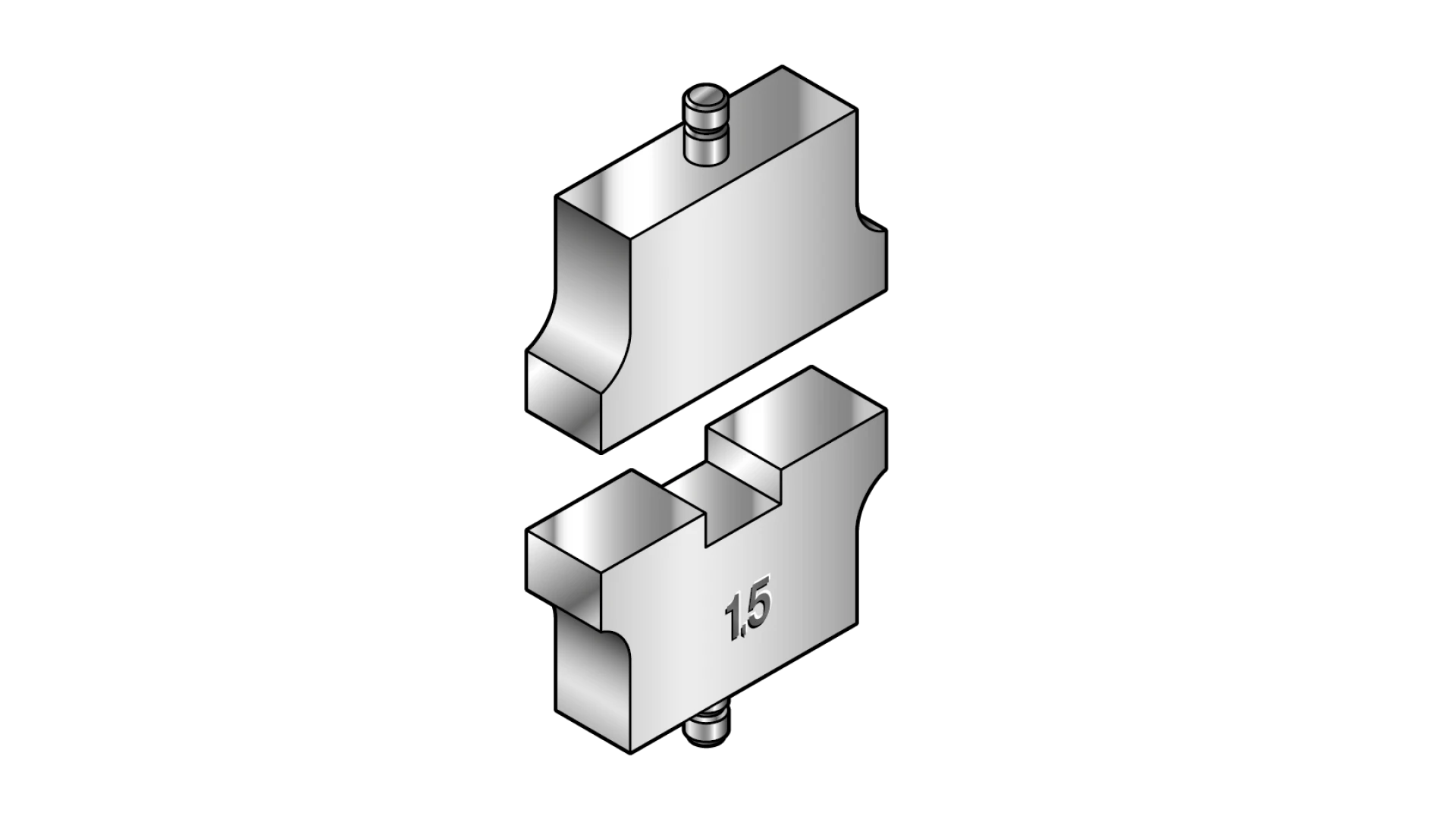 Tool inserts for battery-powered swaging tool EK 354 ML  for Webnet eyelets