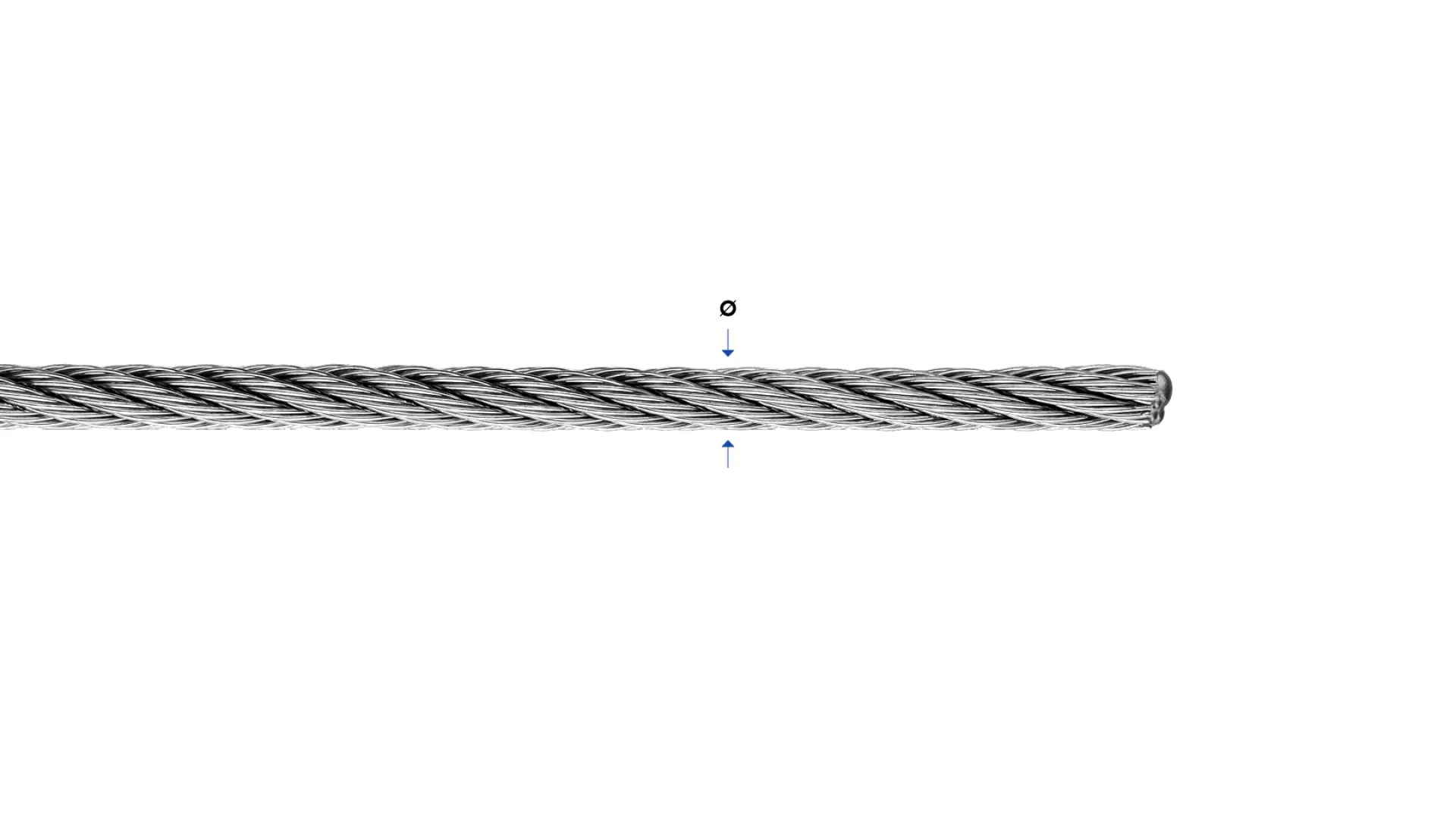 Thermo setting of wire rope