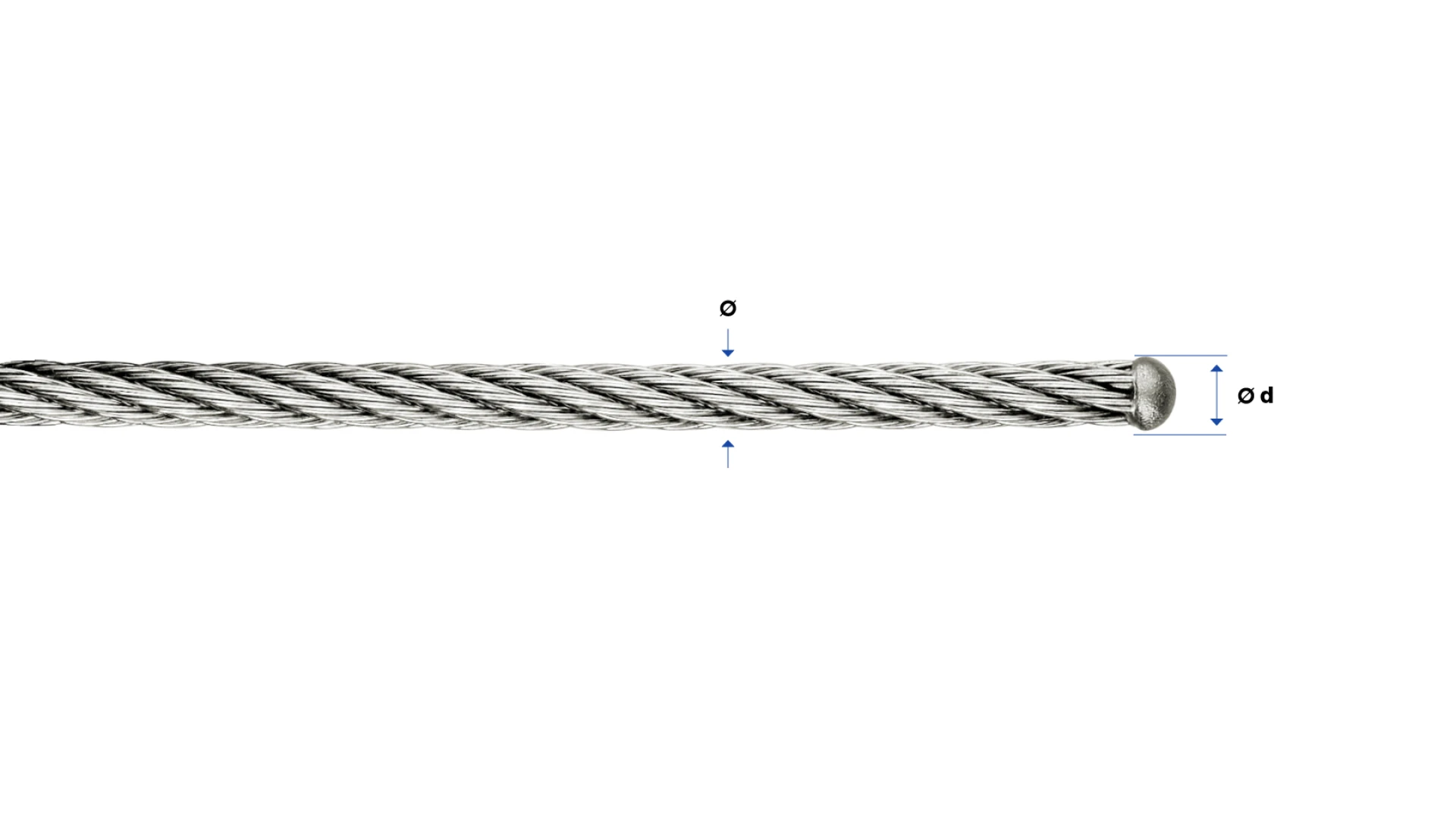Welded rope end