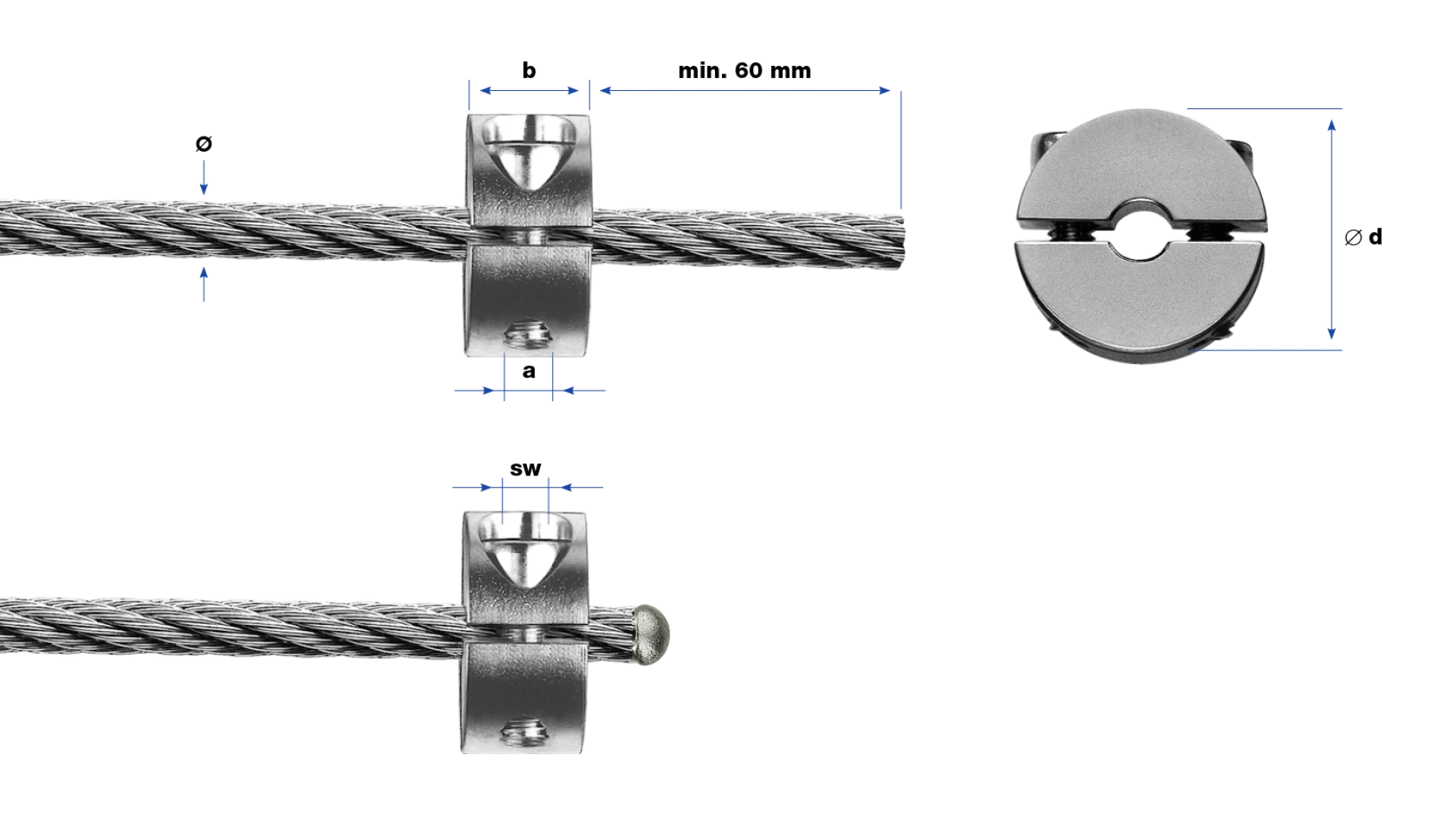 2-part clamp ring light self-assembly