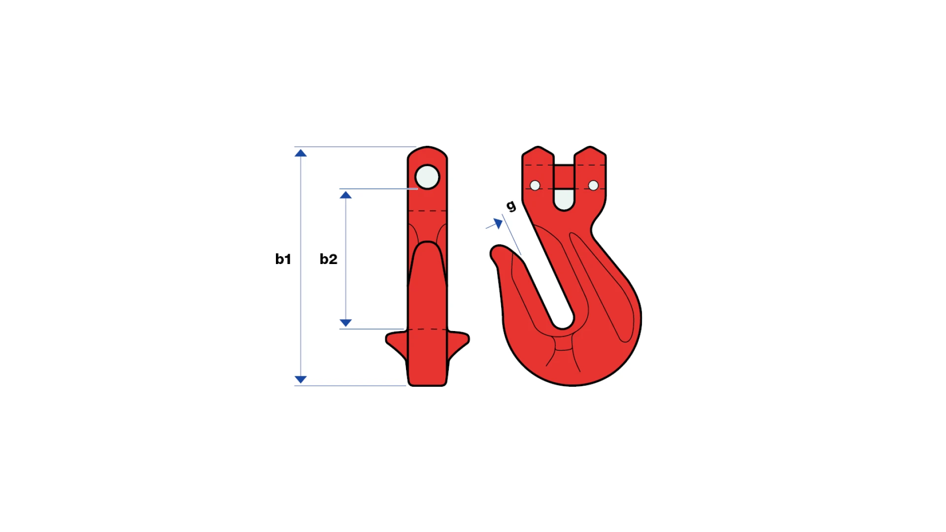 Shortening hook with clevis  GK 8