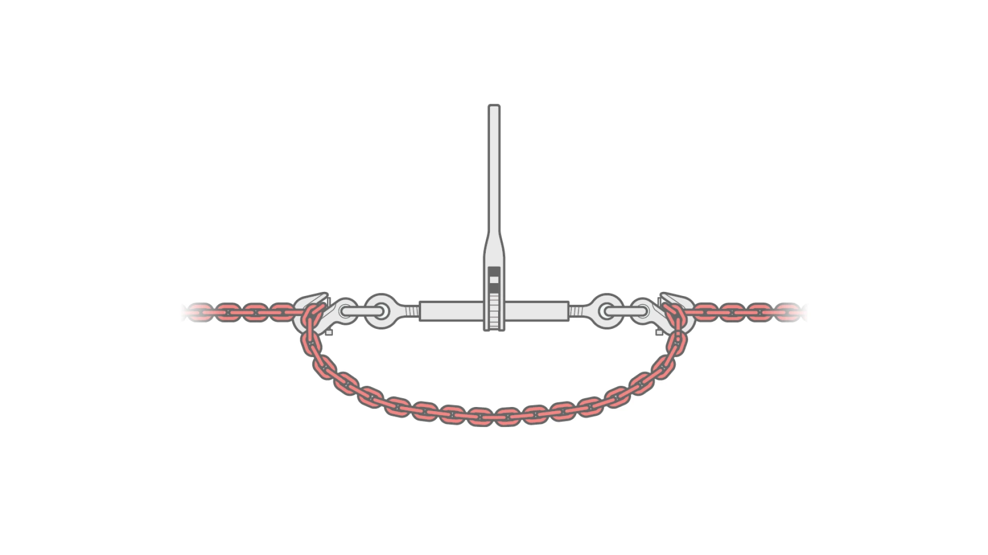 Binder chain with clevis sling hook on both ends  GK 8