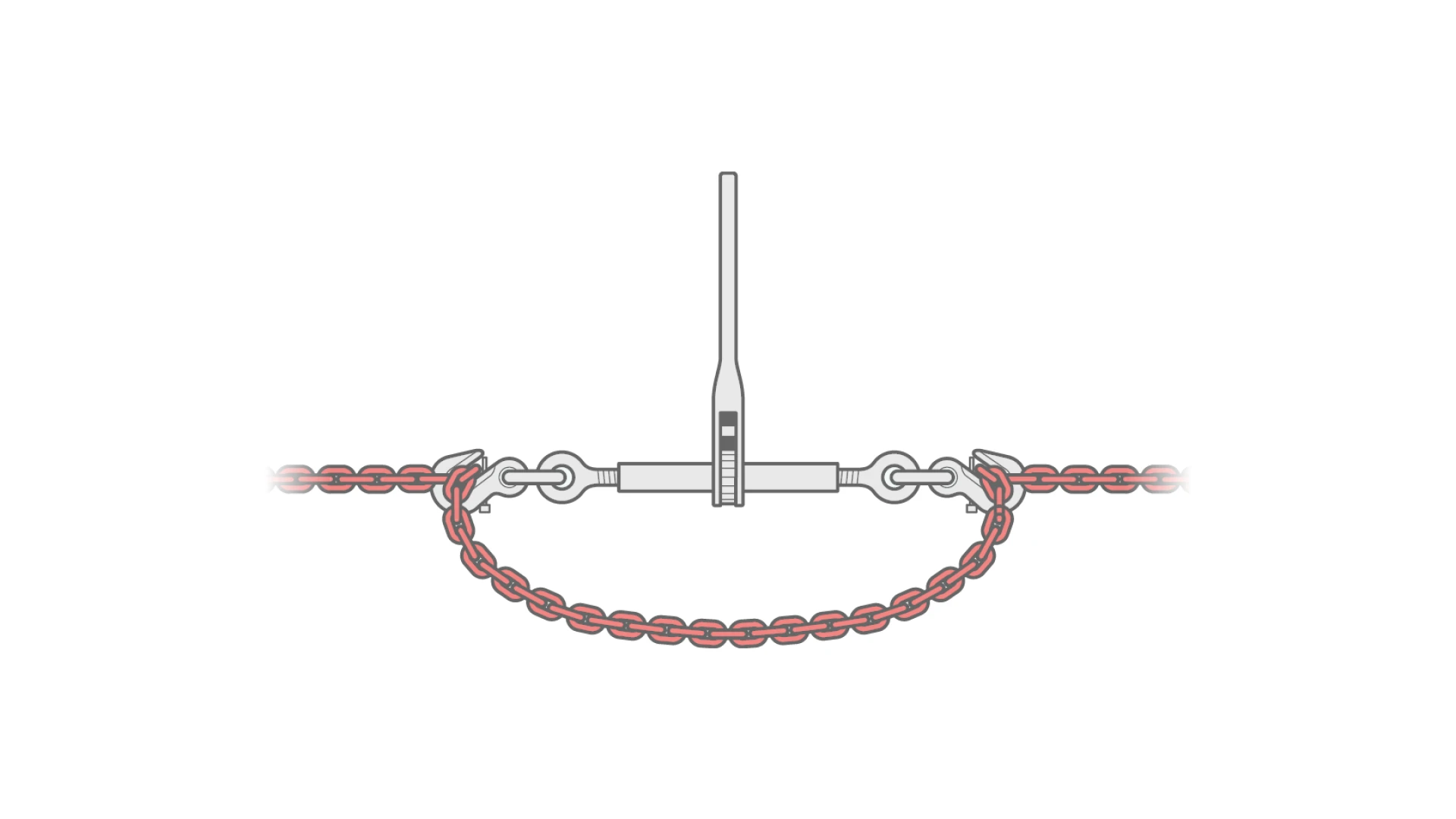 Binder chain with safety hook on both ends  GK 8
