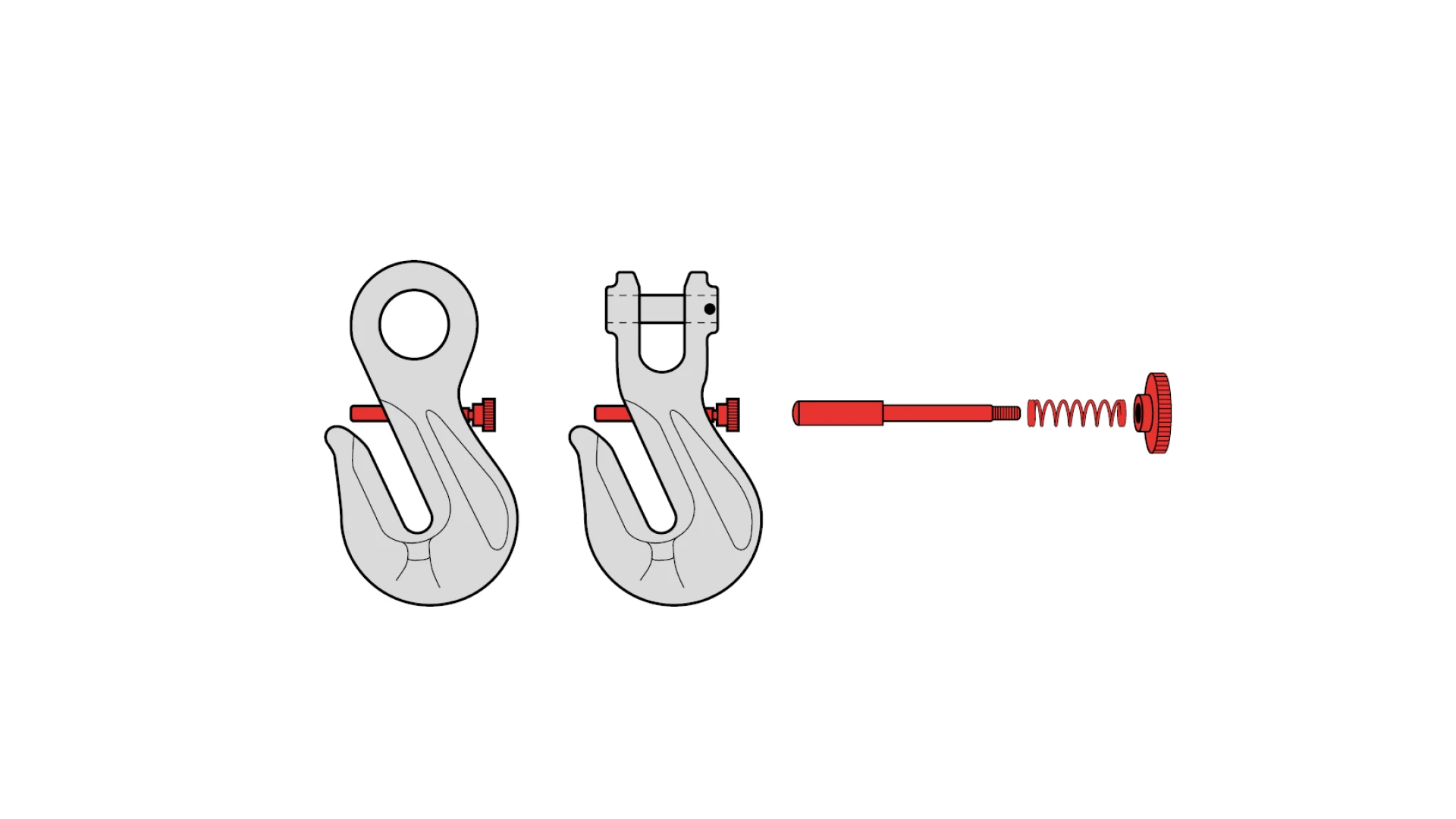 Replacement pin kit   for shortening hooks