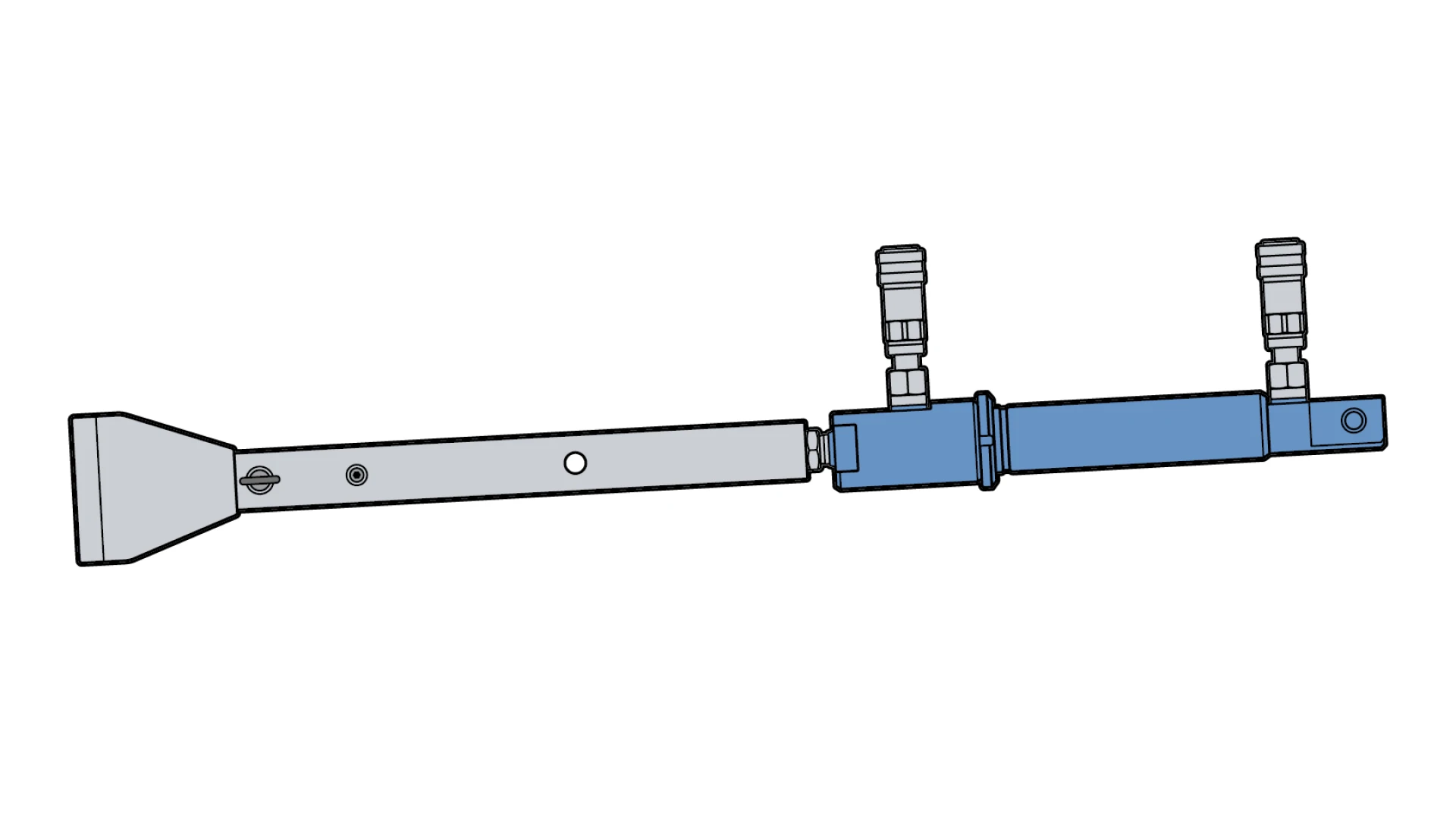 Hydraulic cylinder complete, with fork  HIT-16