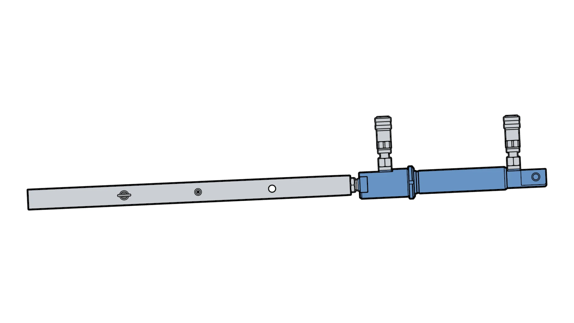 Hydraulic cylinder complete, with fork  HIT-32