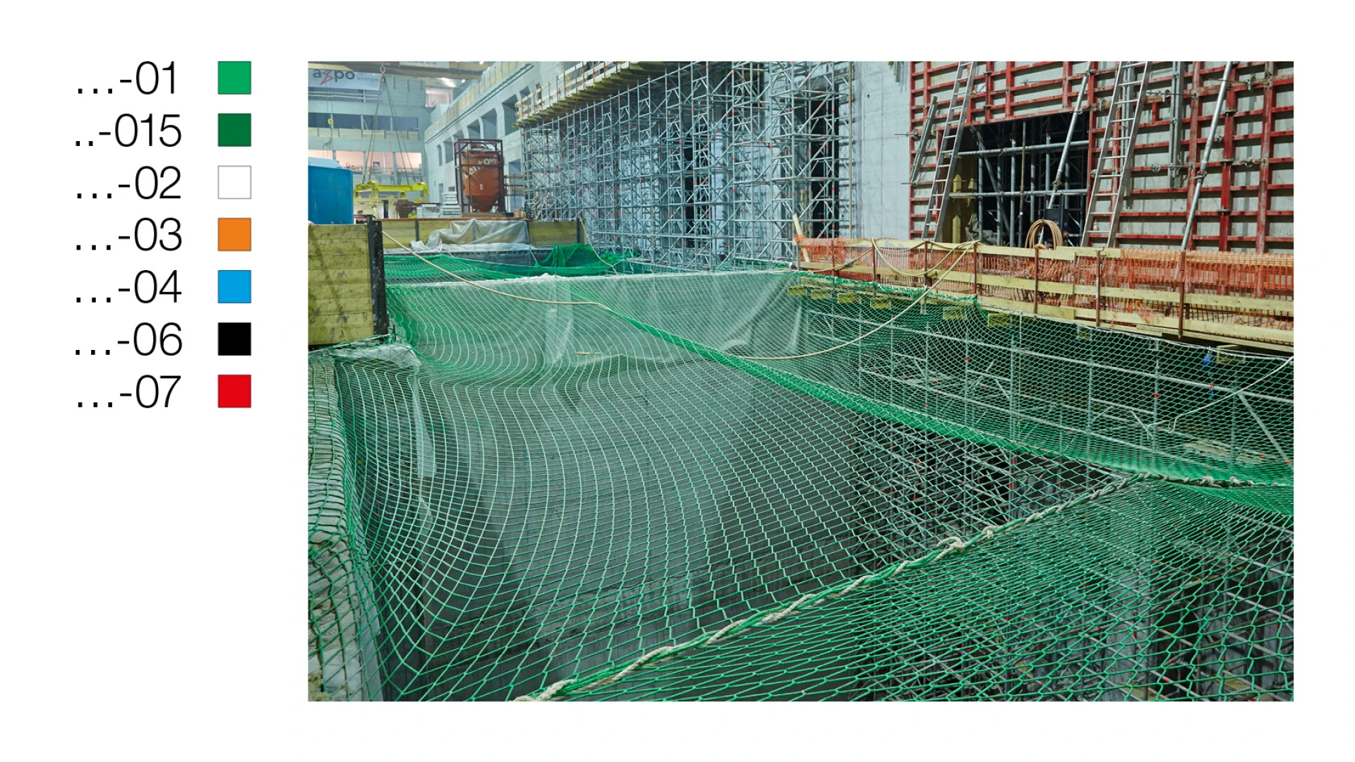Fall stop net safety net type S