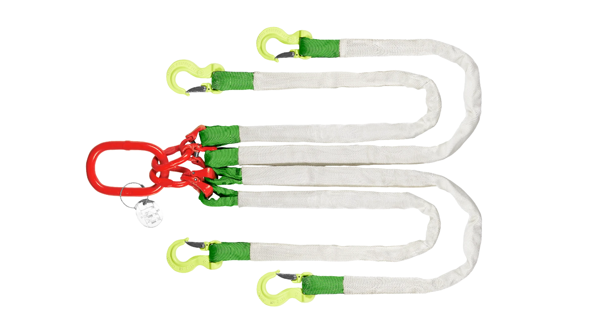 Endless web sling assembly four-leg  mit Rundschlingenhaken