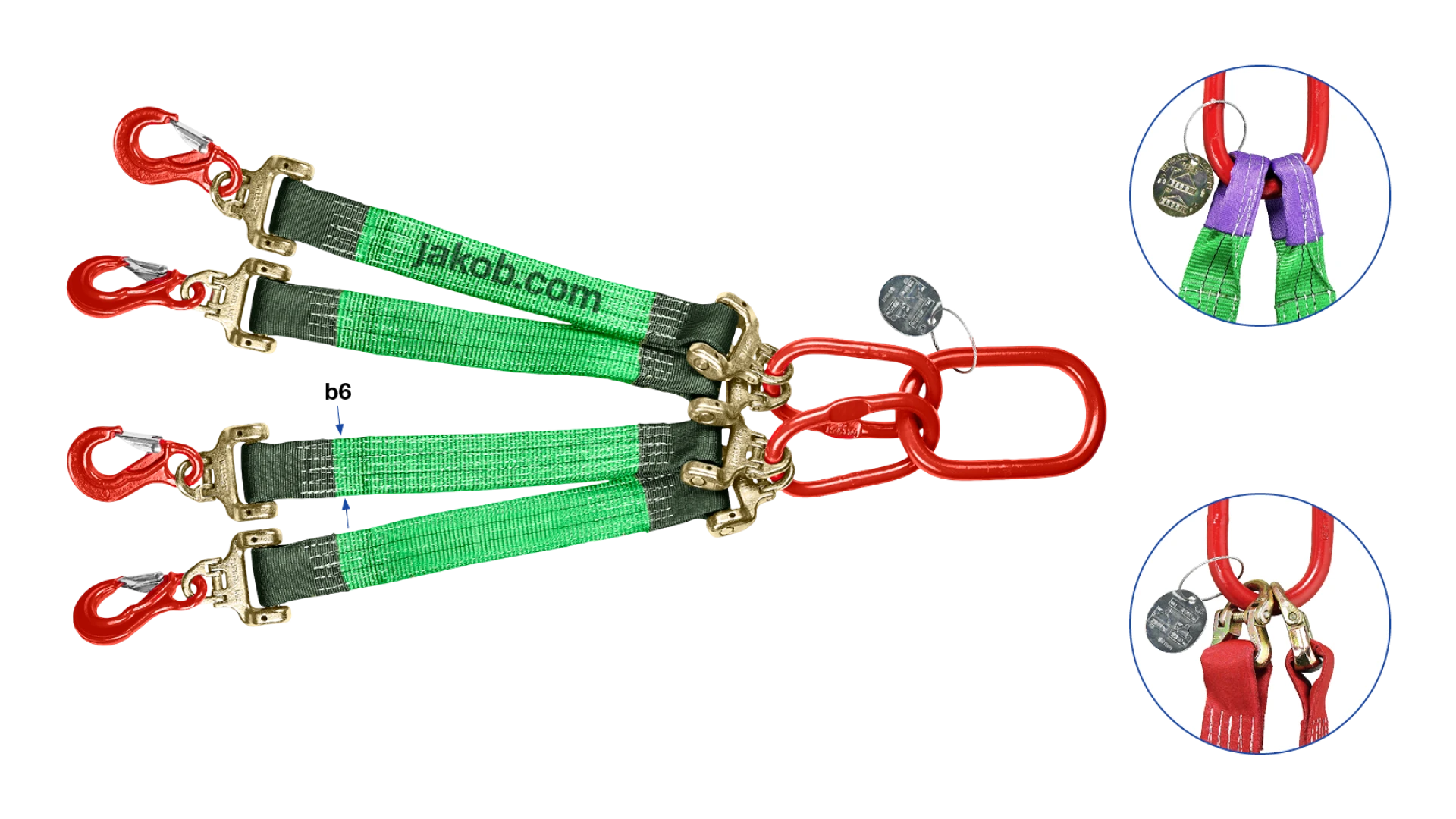 Web sling four-leg