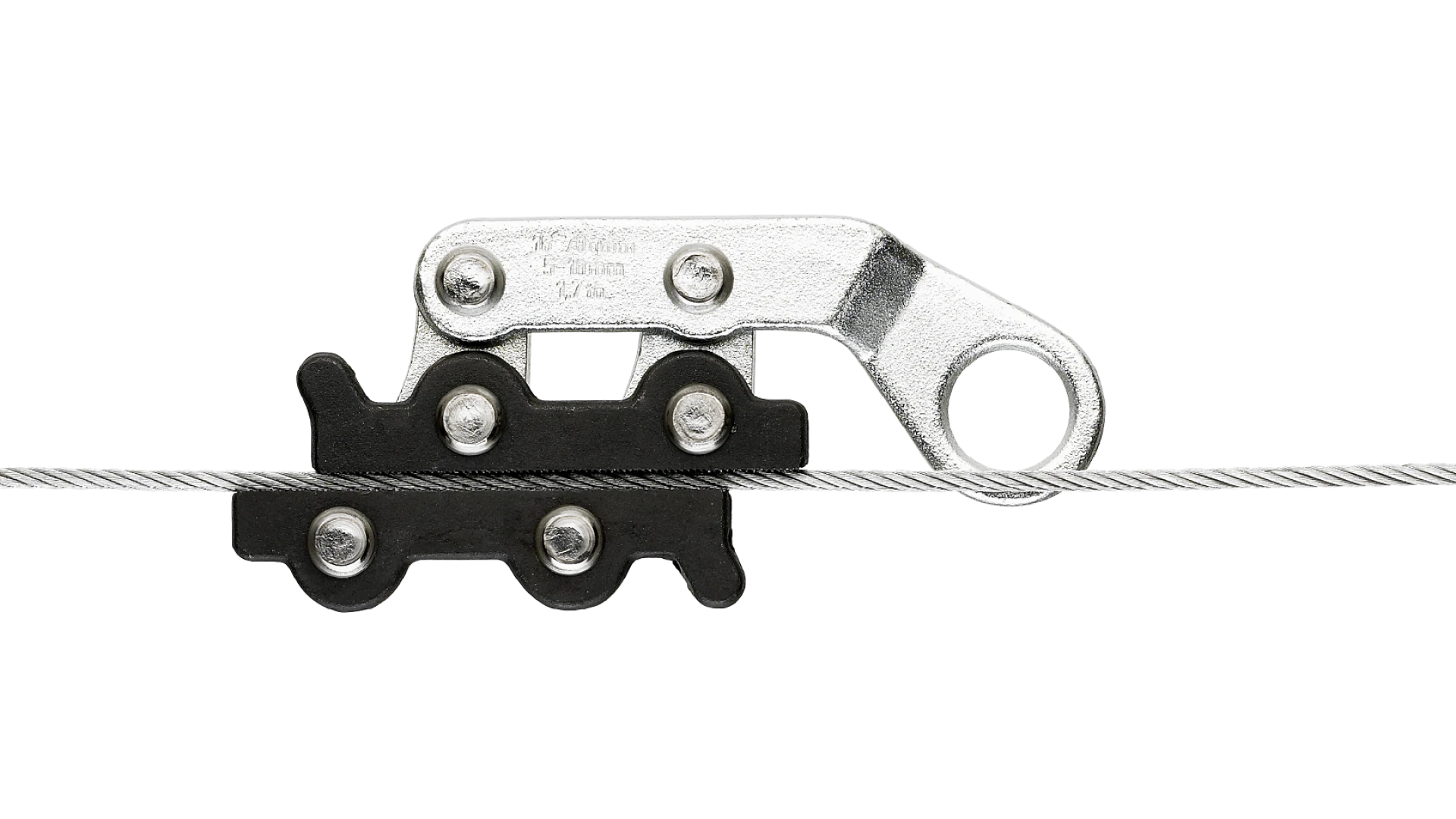 Rope-tensioning clamp