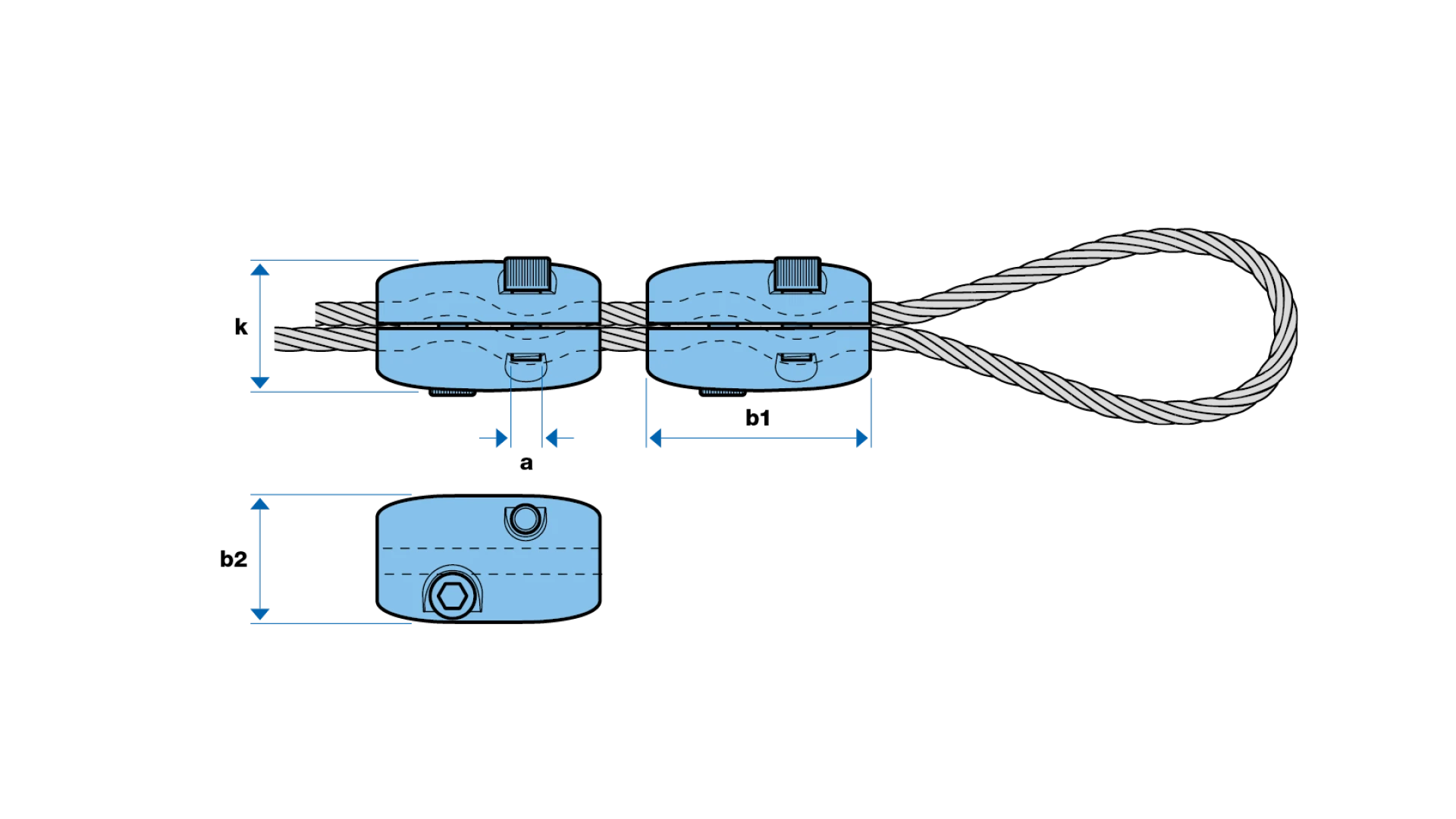 Wire rope clamp Eureka