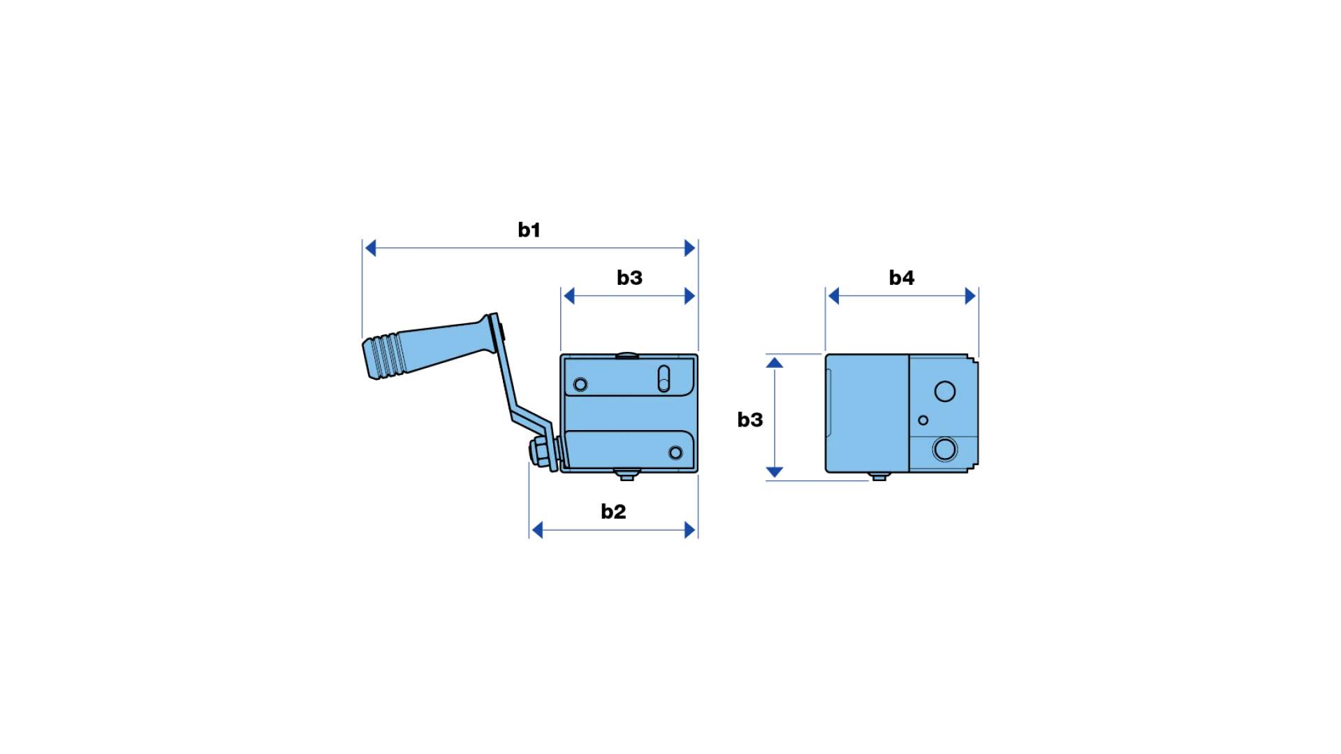 Compact hand winch with permanent brake
