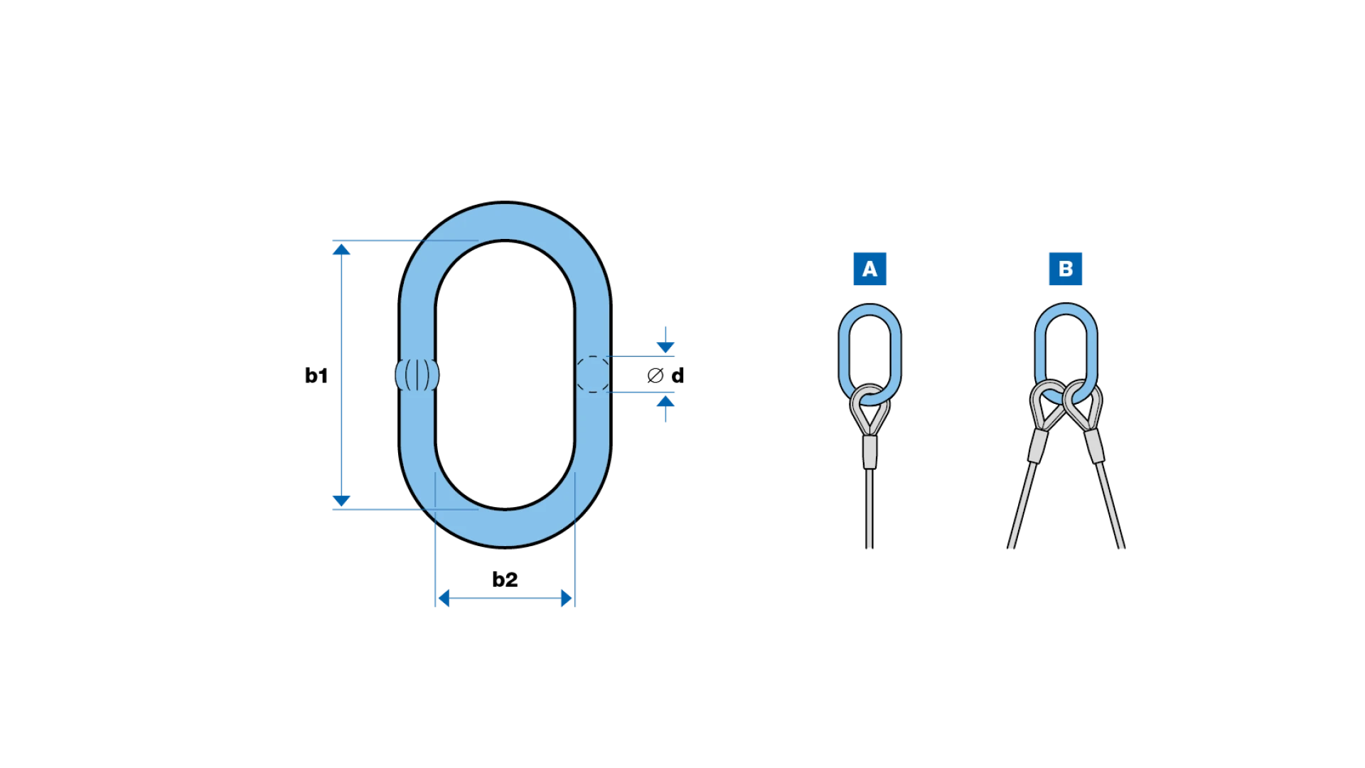 Reevable link electrically welded