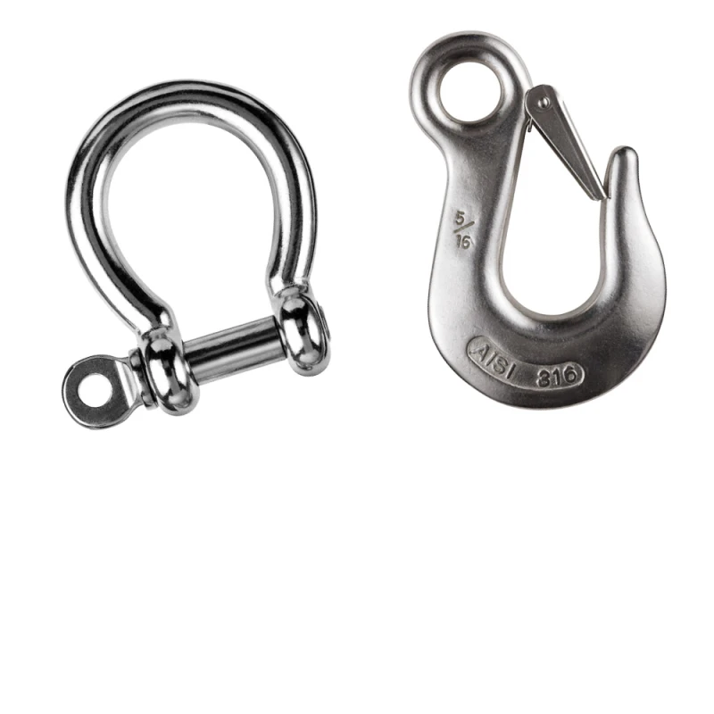 Shakles, hooks, rings