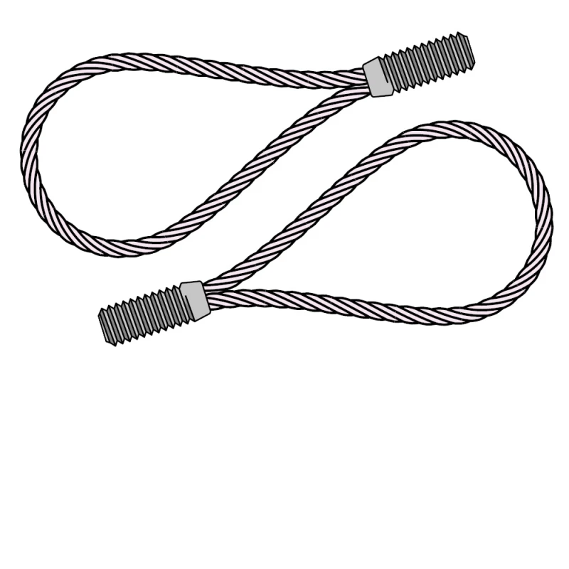 Rope eye with external thread